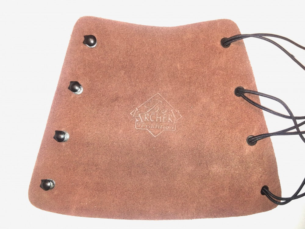 Armguard tradition for archery, suede 18x23 cm Bignami Italy